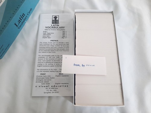 Latin vocabulary cards - latin,