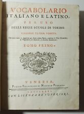 VOCABOLARIO ITALIANO E LATINO