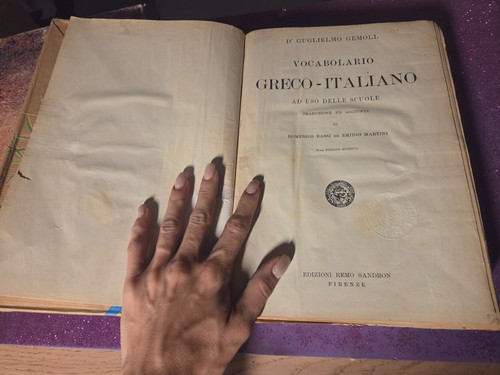 Vocabolario greco italiano - greco,