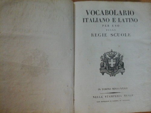Vocabolario italiano latino - vocabolario, e