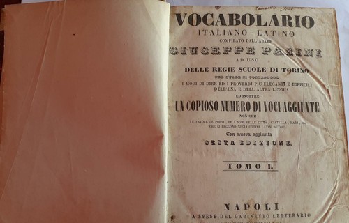 Vocabolario italiano latino - vocabolario, ad