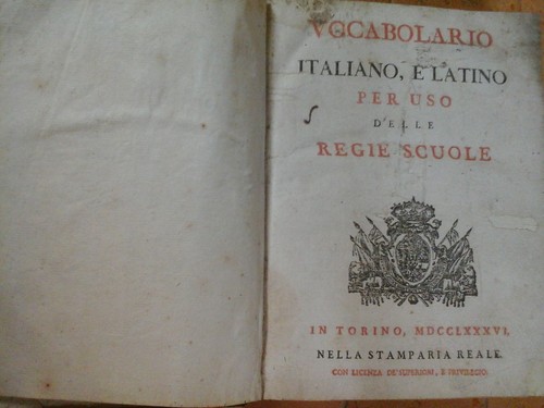 Vocabolario italiano latino - italiano,