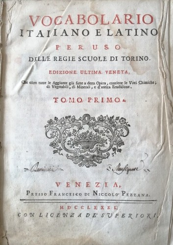 Vocabolario italiano latino - vocabolario,