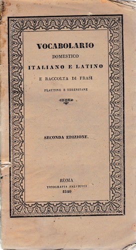 Vocabolario domestico italiano - domestico,